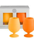 buttermilk + cantaloupe | stemm | silicone unbreakable wine glasses