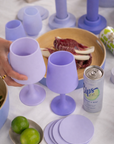tanzanite + amethyst | swepp | silicone unbreakable wine glasses