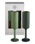 sage + olive | seff | unbreakable silicone champagne flute | porter green, champagne flutes, unbreakable champagne flutes, champagne flute glasses, coloured champagne glasses, champagne flutes australia