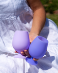 tanzanite + amethyst | stemm | silicone unbreakable wine glasses