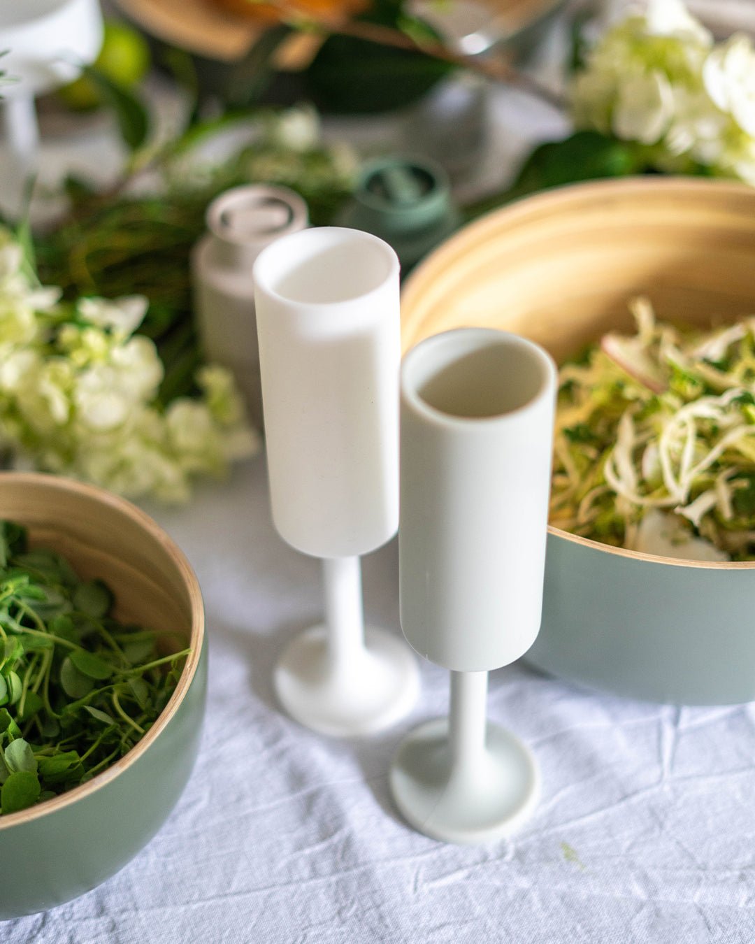 blanc + dove | seff | silicone unbreakable champagne flute - porter green | style + sustainability