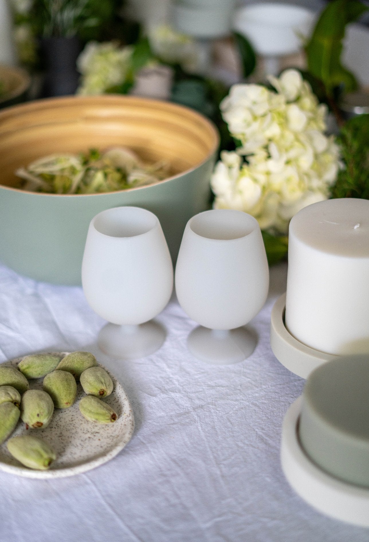 blanc + dove | stemm | silicone unbreakable wine glasses - porter green | style + sustainability