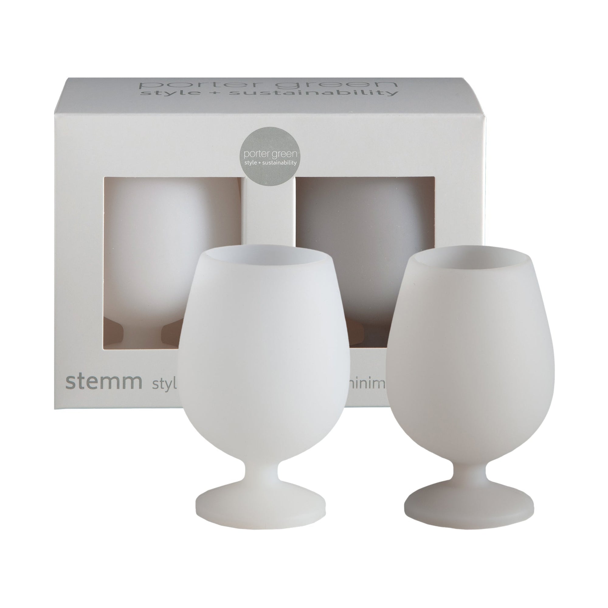 blanc + dove | stemm | silicone unbreakable wine glasses - porter green | style + sustainability