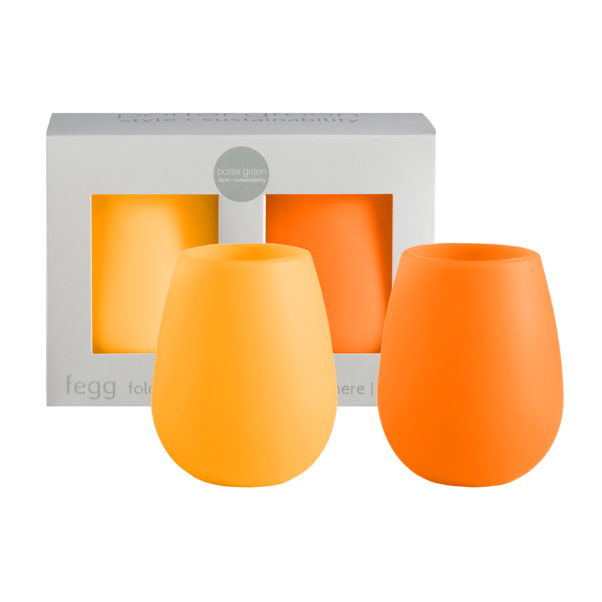 Fegg buttermilk + cantaloupe | fegg | silicone unbreakable glasses – porter ...
