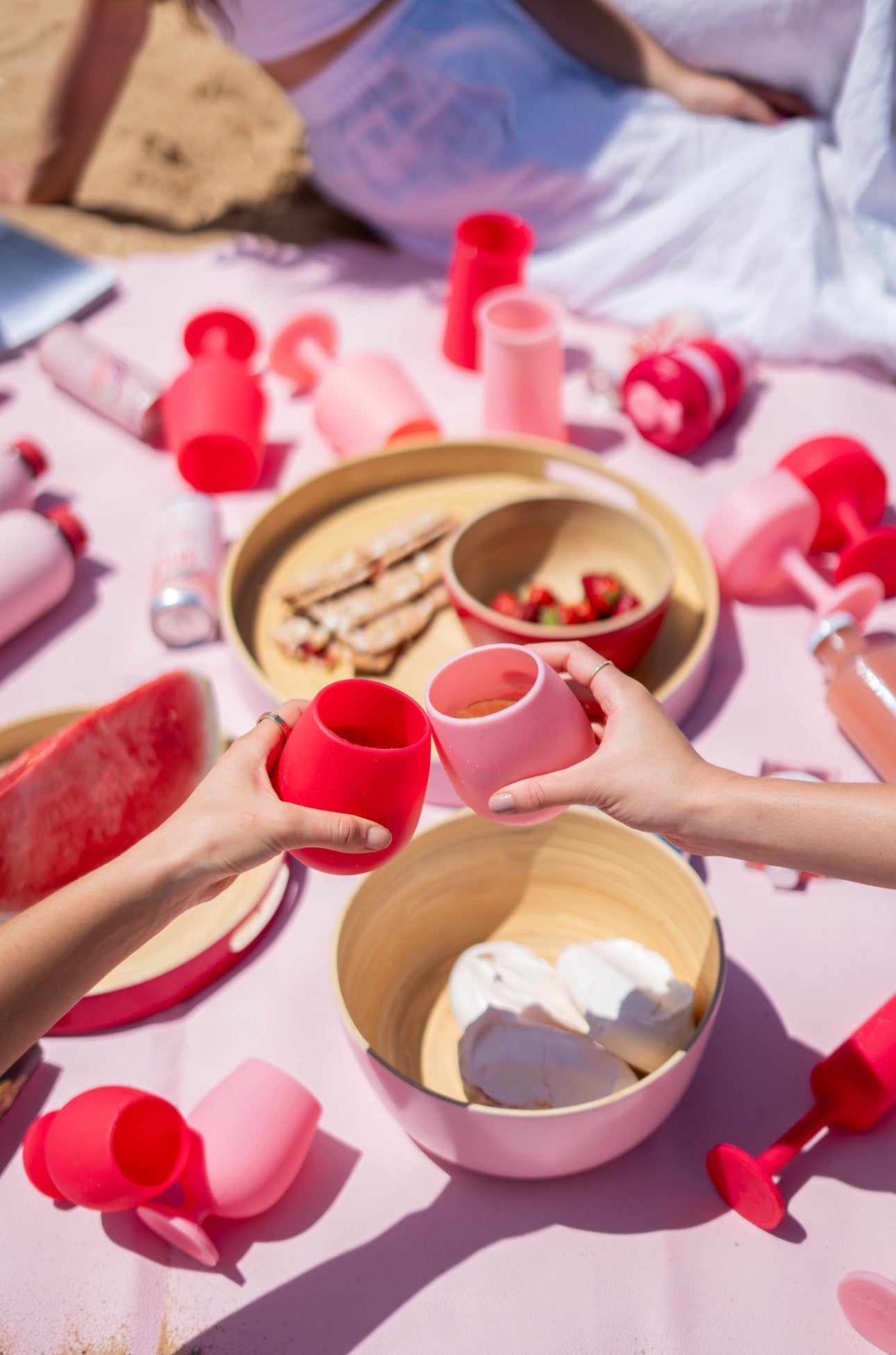 cherry + blush | fegg | silicone unbreakable glasses - porter green | style + sustainability