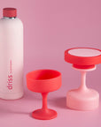 cherry + blush | mecc | silicone unbreakable cocktail glasses - porter green | style + sustainability