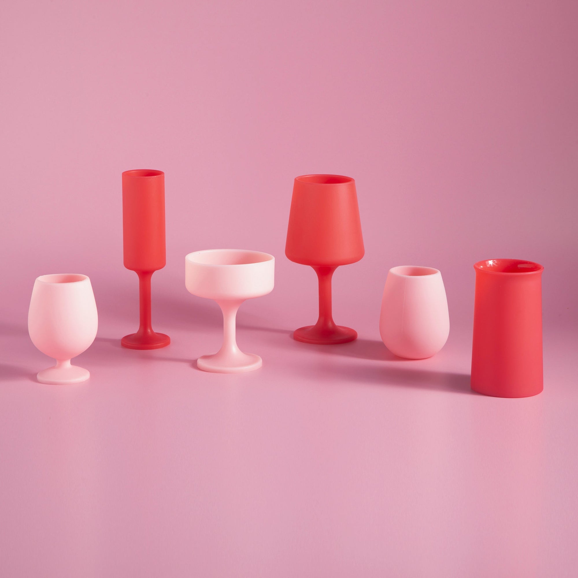 cherry + blush | mecc | silicone unbreakable cocktail glasses - porter green | style + sustainability