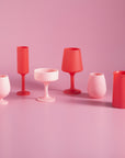 cherry + blush | mecc | silicone unbreakable cocktail glasses - porter green | style + sustainability