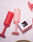 cherry + blush | seff | silicone unbreakable champagne flute - porter green | style + sustainability