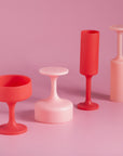 cherry + blush | seff | silicone unbreakable champagne flute - porter green | style + sustainability