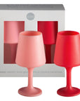 cherry + blush | swepp | silicone unbreakable wine glasses - porter green | style + sustainability