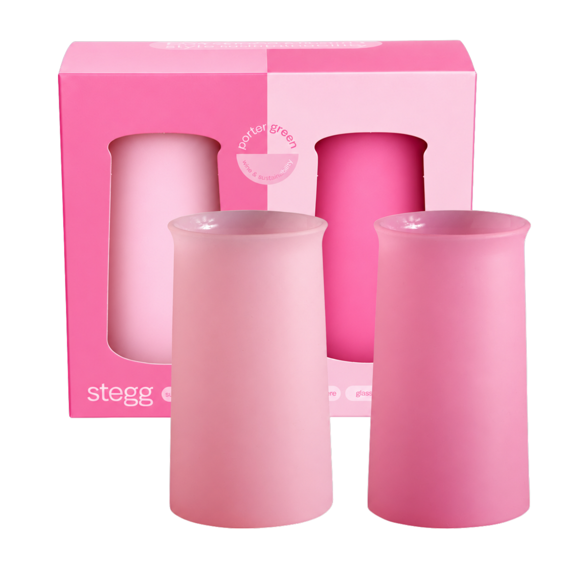 petalo | stegg | silicone unbreakable highball glasses - porter green | style + sustainability