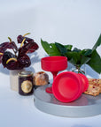 holiday cranberry | mecc | silicone unbreakable cocktail glasses - porter green | style + sustainability