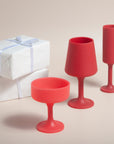 holiday cranberry | mecc | silicone unbreakable cocktail glasses - porter green | style + sustainability