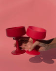 holiday cranberry | mecc | silicone unbreakable cocktail glasses - porter green | style + sustainability