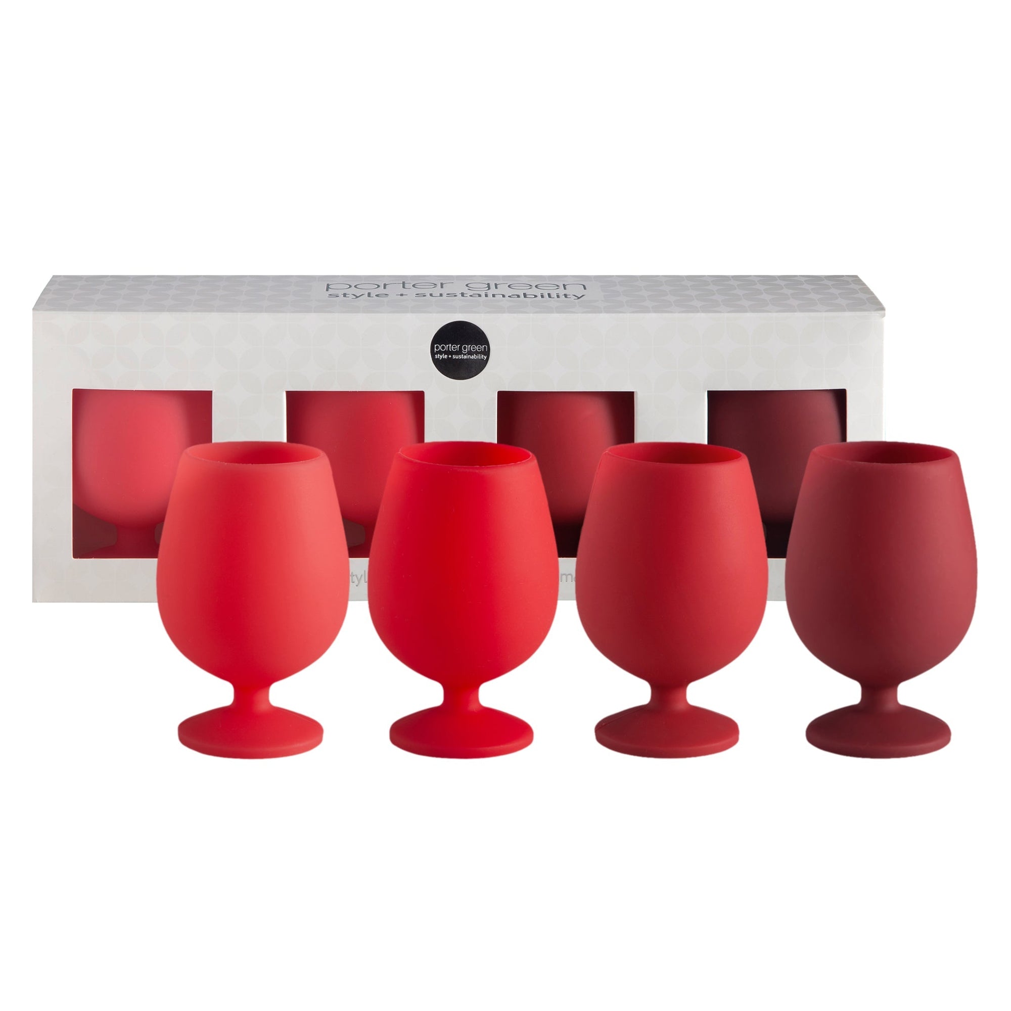 holiday cranberry | stemm | silicone unbreakable wine glasses - porter green | style + sustainability