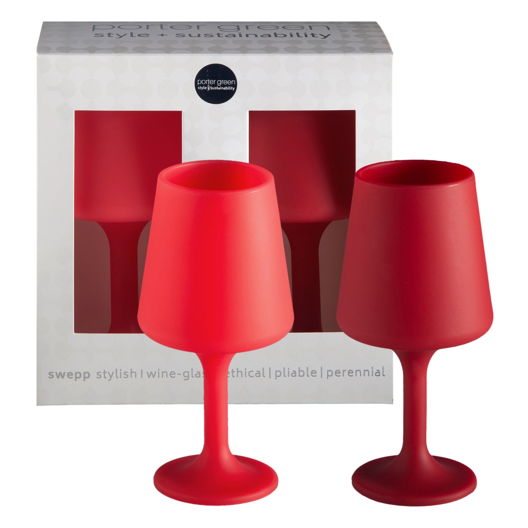 holiday cranberry | swepp | silicone unbreakable wine glasses - porter green | style + sustainability