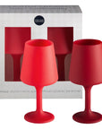 holiday cranberry | swepp | silicone unbreakable wine glasses - porter green | style + sustainability