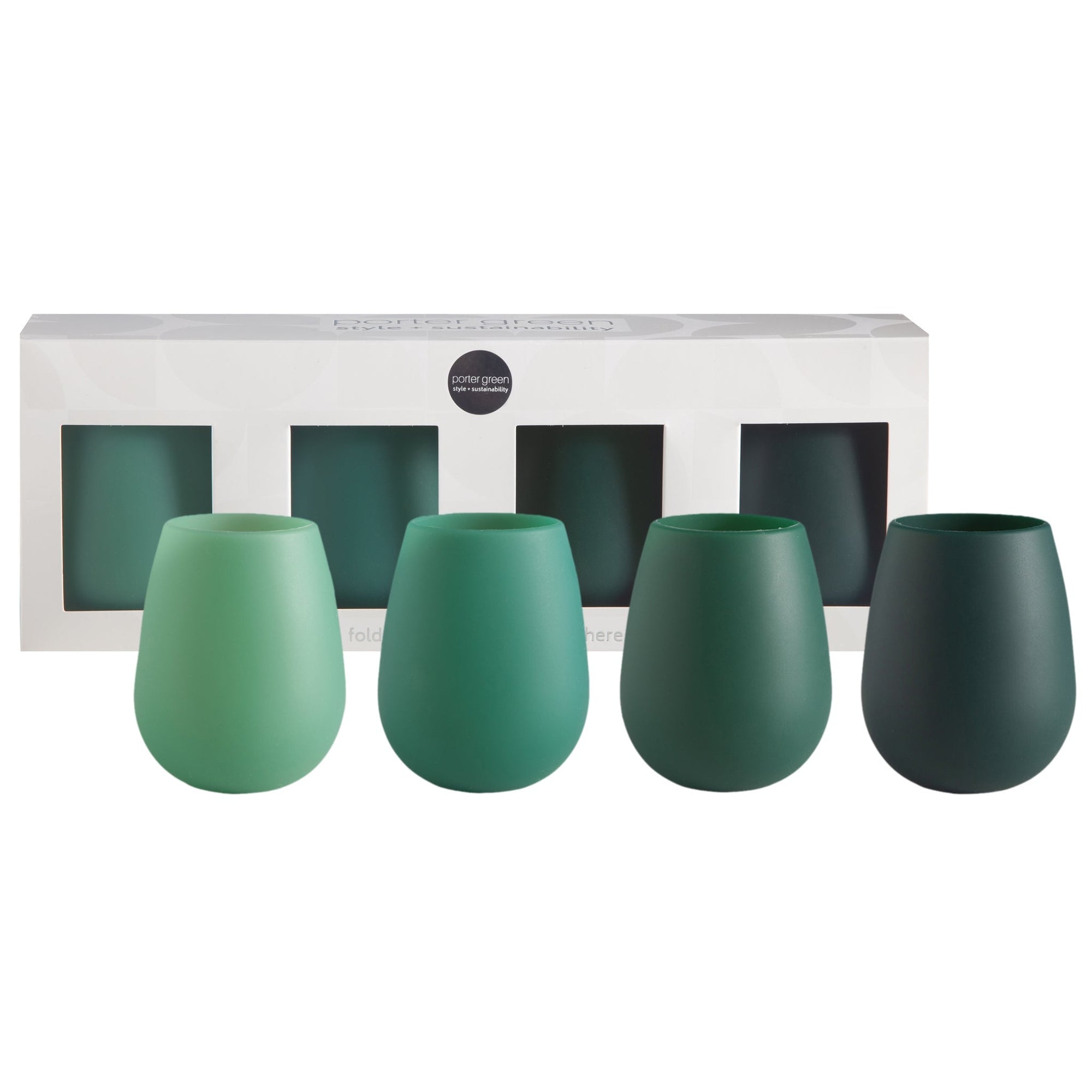 holiday mistletoe | fegg | silicone unbreakable glasses - porter green | style + sustainability