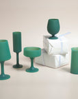 holiday mistletoe | mecc | silicone unbreakable cocktail glasses - porter green | style + sustainability