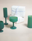 holiday mistletoe | stegg | silicone unbreakable highball glasses - porter green | style + sustainability