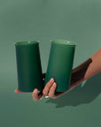 holiday mistletoe | stegg | silicone unbreakable highball glasses - porter green | style + sustainability