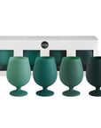 holiday mistletoe | stemm | silicone unbreakable wine glasses - porter green | style + sustainability