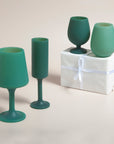 holiday mistletoe | stemm | silicone unbreakable wine glasses - porter green | style + sustainability