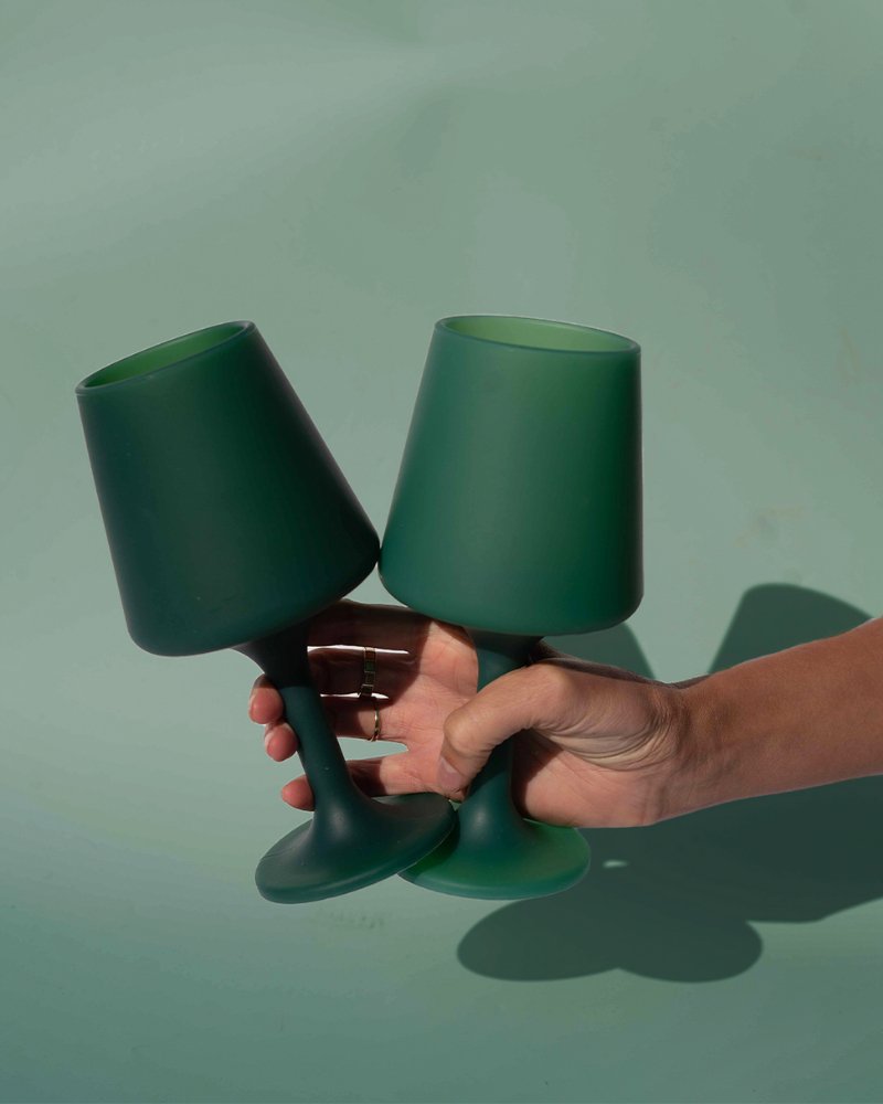 holiday mistletoe | swepp | silicone unbreakable wine glasses - porter green | style + sustainability