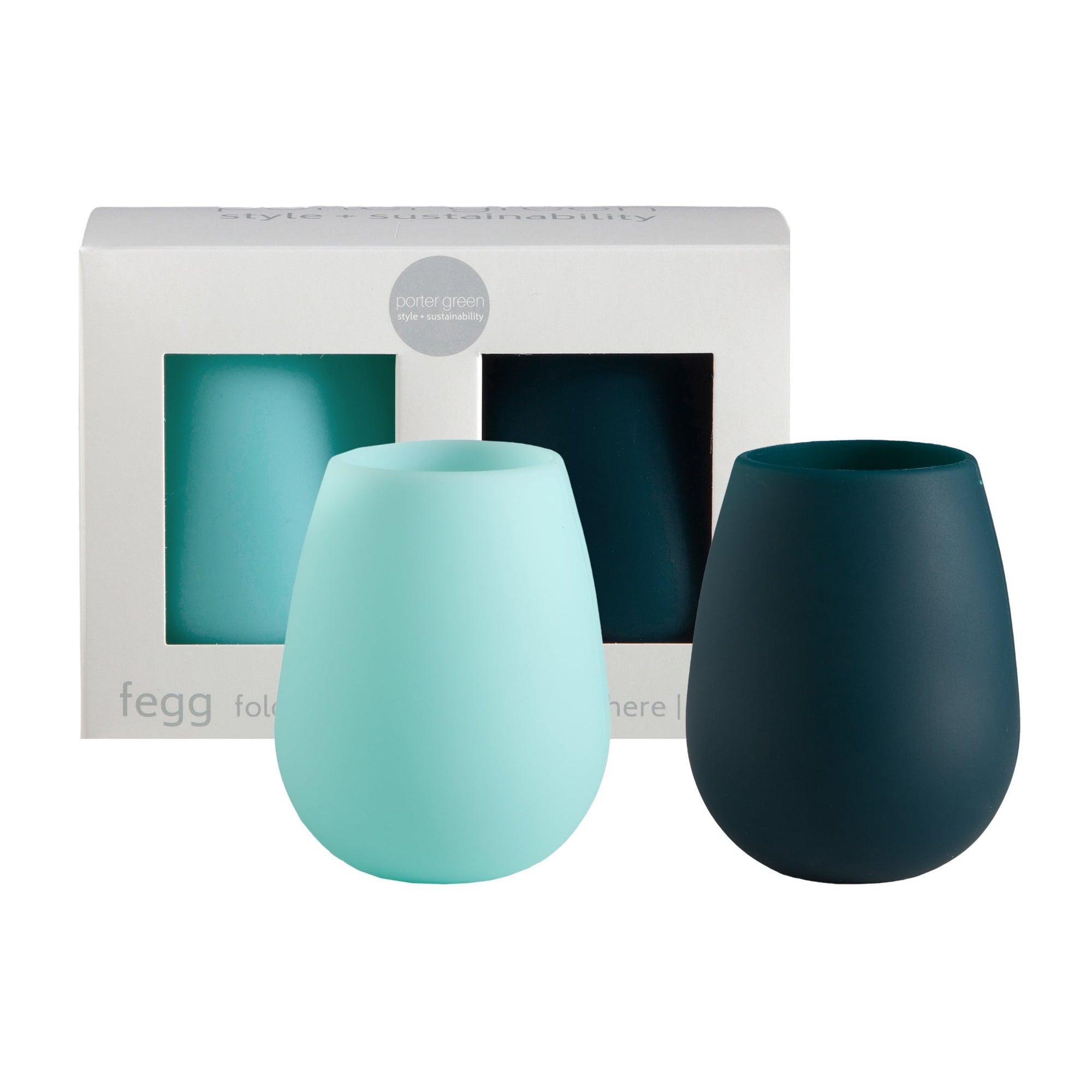 mist + ink | fegg | silicone unbreakable glasses - porter green | style + sustainability