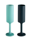 mist + ink | seff | silicone unbreakable champagne flute - porter green | style + sustainability