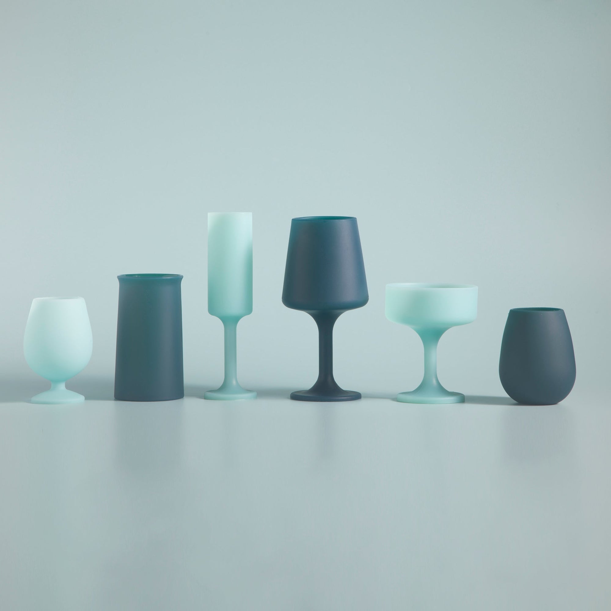 mist + ink | stegg | silicone unbreakable highball glasses - porter green | style + sustainability