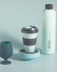mist + ink | stemm | silicone unbreakable wine glasses - porter green | style + sustainability