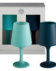 mist + ink | swepp | silicone unbreakable wine glasses - porter green | style + sustainability