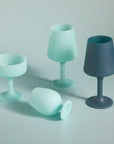 mist + ink | swepp | silicone unbreakable wine glasses - porter green | style + sustainability