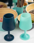 mist + ink | swepp | silicone unbreakable wine glasses - porter green | style + sustainability
