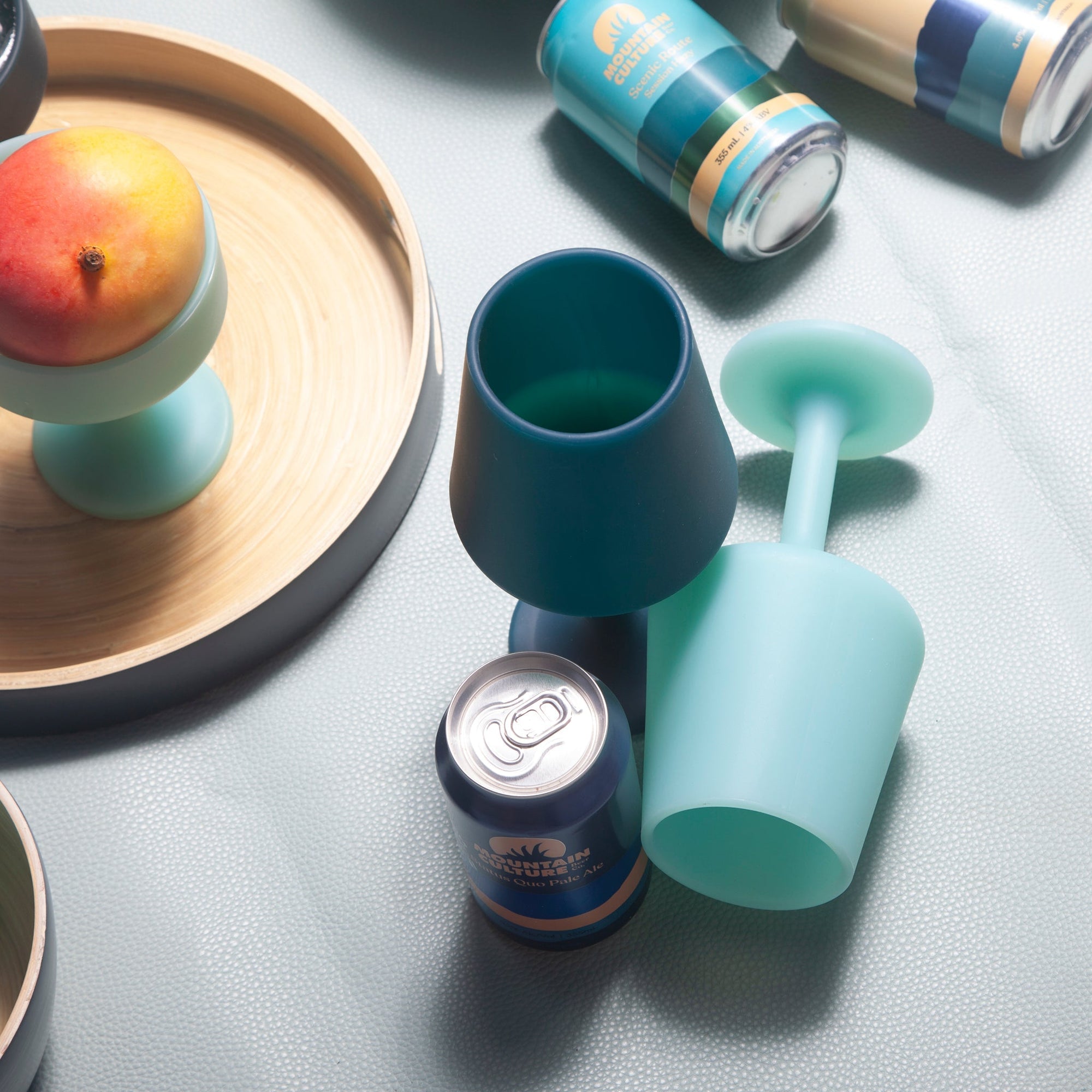 mist + ink | swepp | silicone unbreakable wine glasses - porter green | style + sustainability