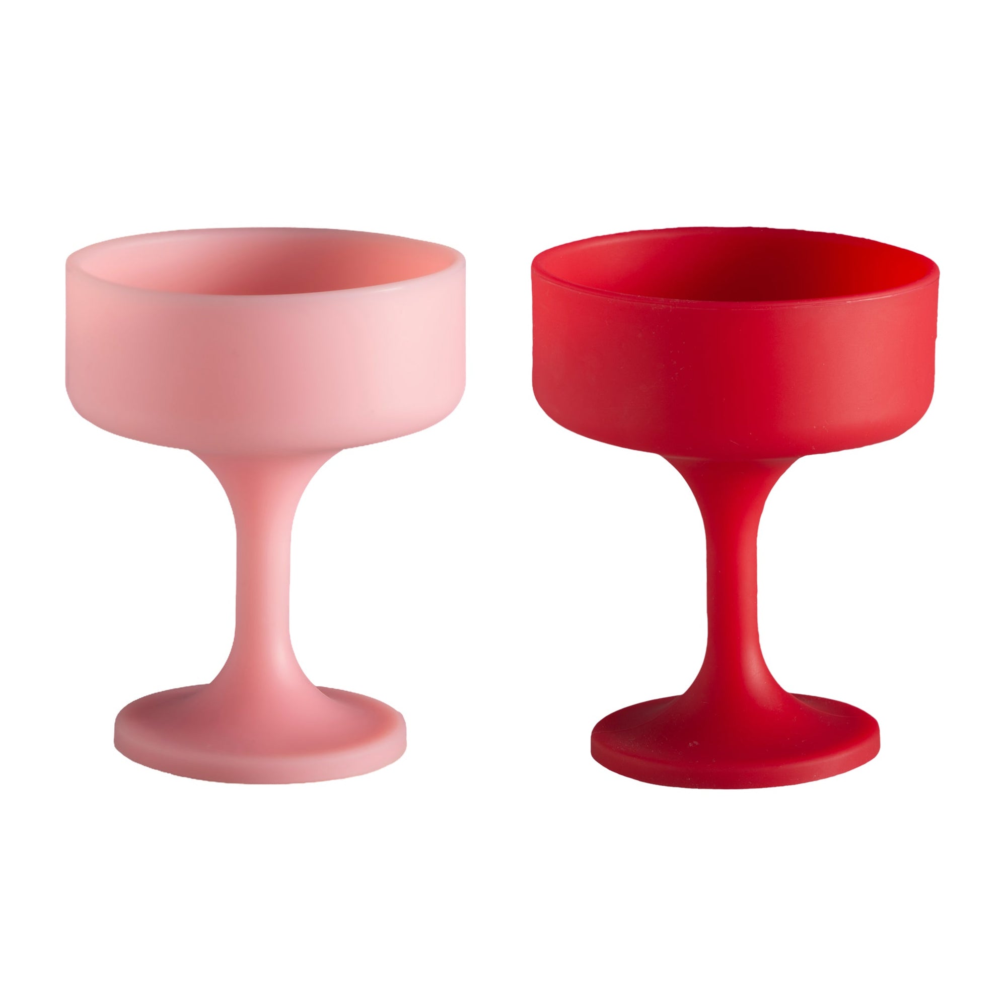 cherry + blush | mecc | unbreakable silicone cocktail coupes | porter green, coupe cocktail glass, coupe glass, coloured cocktail glasses, unbreakable cocktail glasses, cocktail glasses australia
