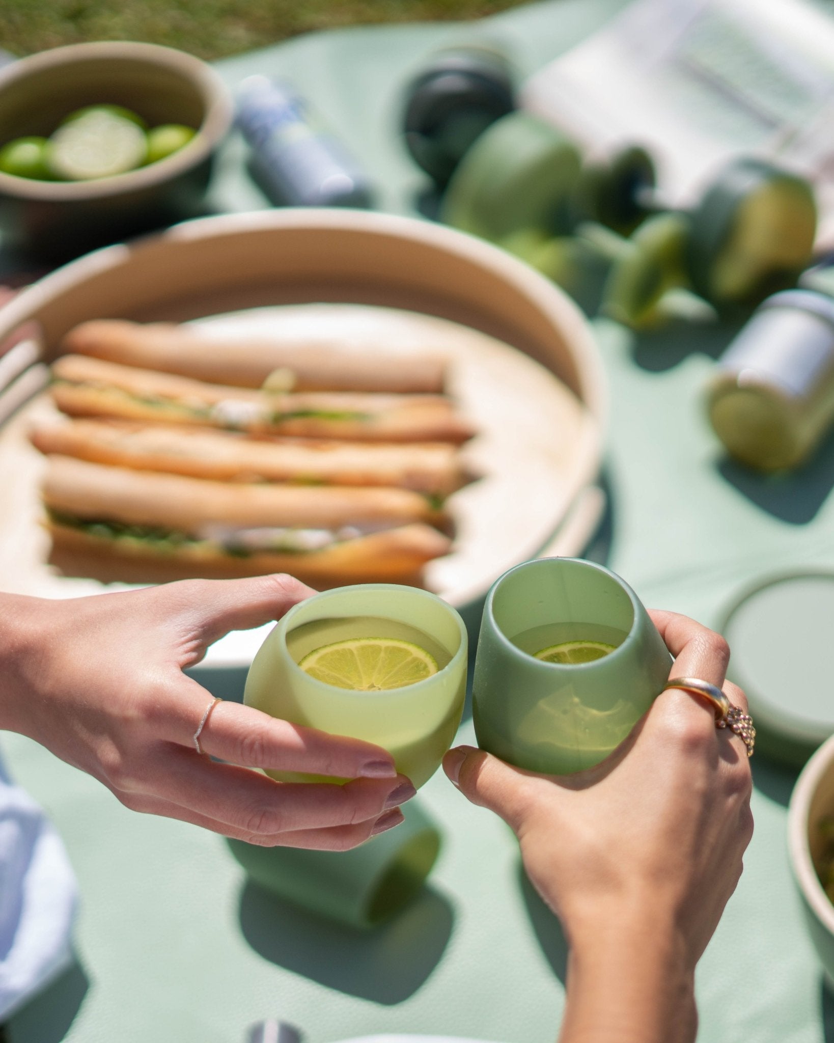 sage + olive | fegg | silicone unbreakable glasses - porter green | style + sustainability