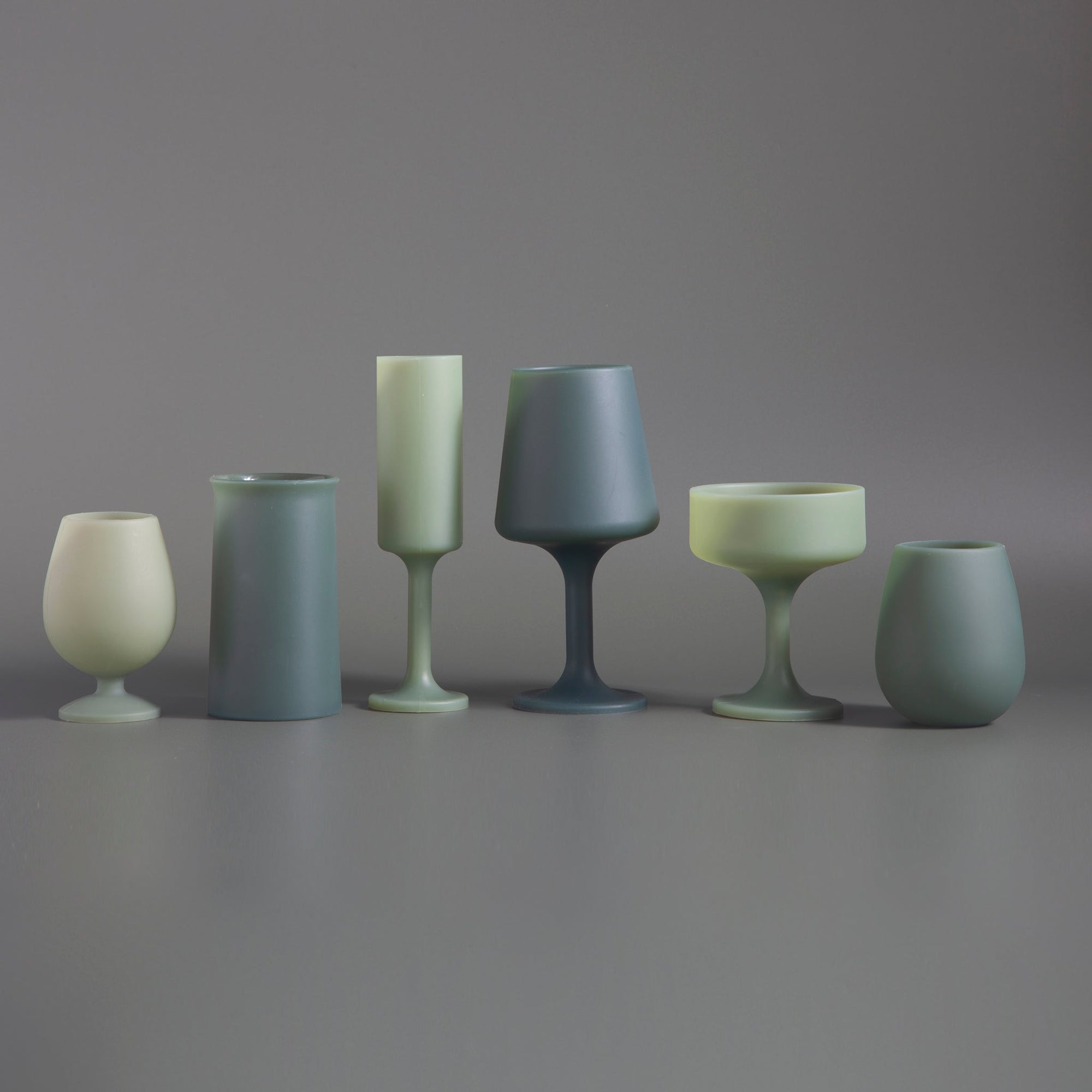 sage + olive | stegg | silicone unbreakable highball glasses - porter green | style + sustainability