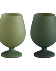 sage + olive | stemm | silicone unbreakable wine glasses - porter green | style + sustainability