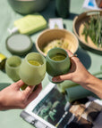 sage + olive | stemm | silicone unbreakable wine glasses - porter green | style + sustainability