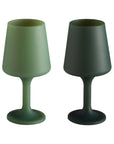 sage + olive | swepp | silicone unbreakable wine glasses - porter green | style + sustainability
