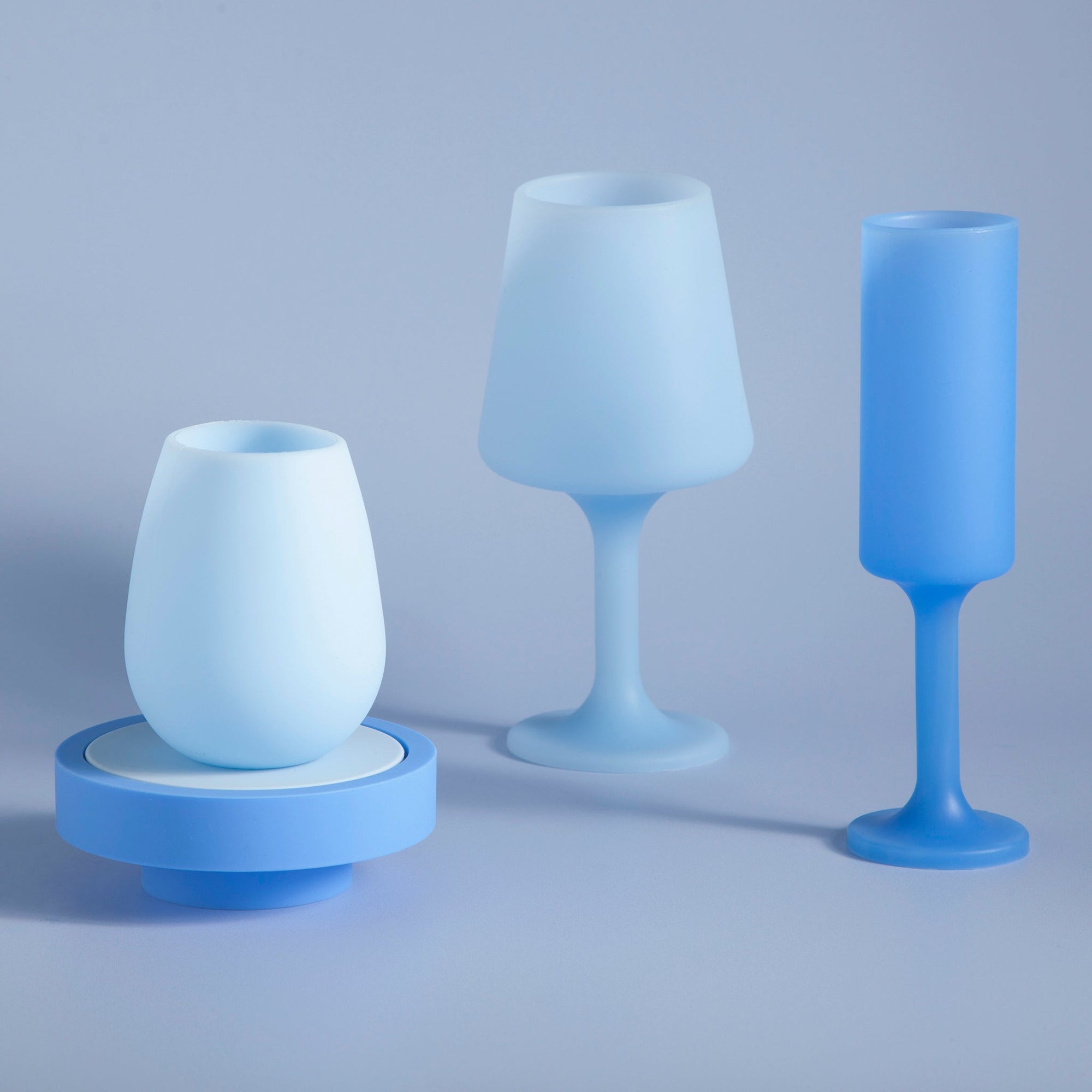 sky + kingfisher | seff | silicone unbreakable champagne flute - porter green | style + sustainability