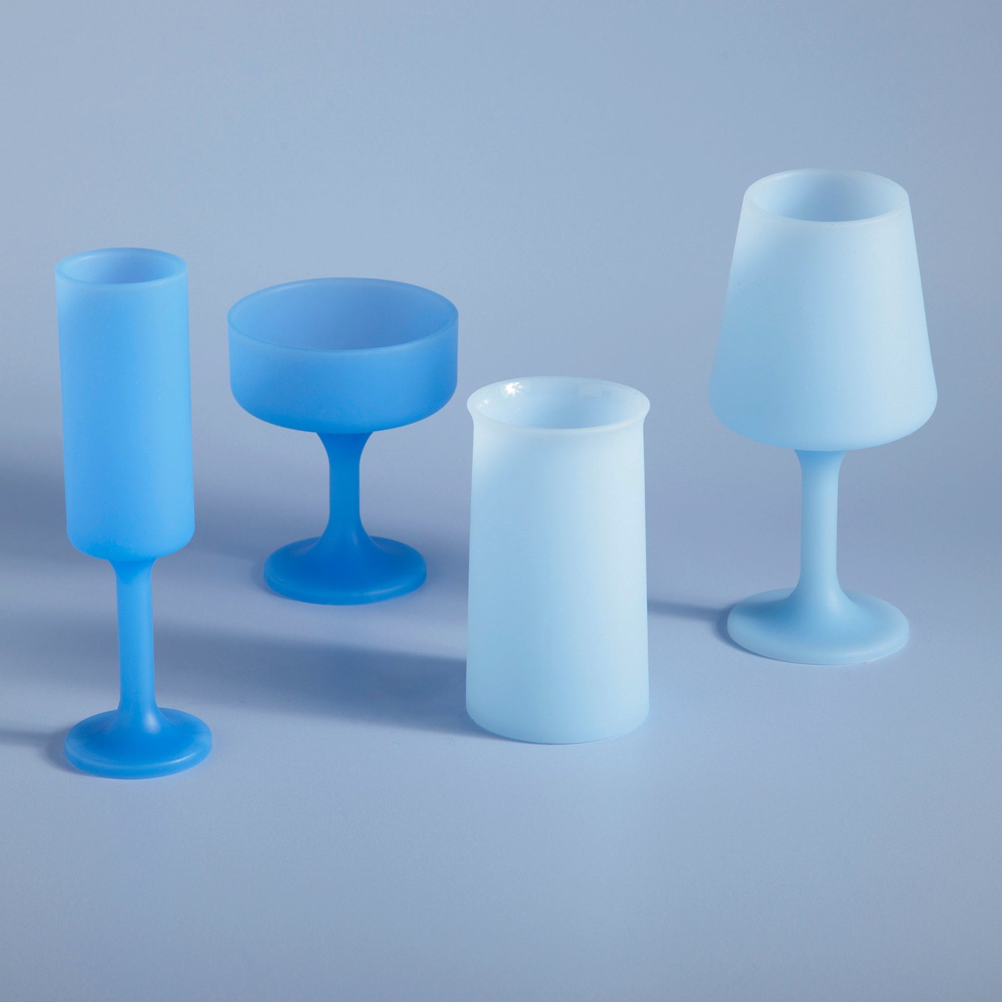 sky + kingfisher | stegg | silicone unbreakable highball glasses - porter green | style + sustainability