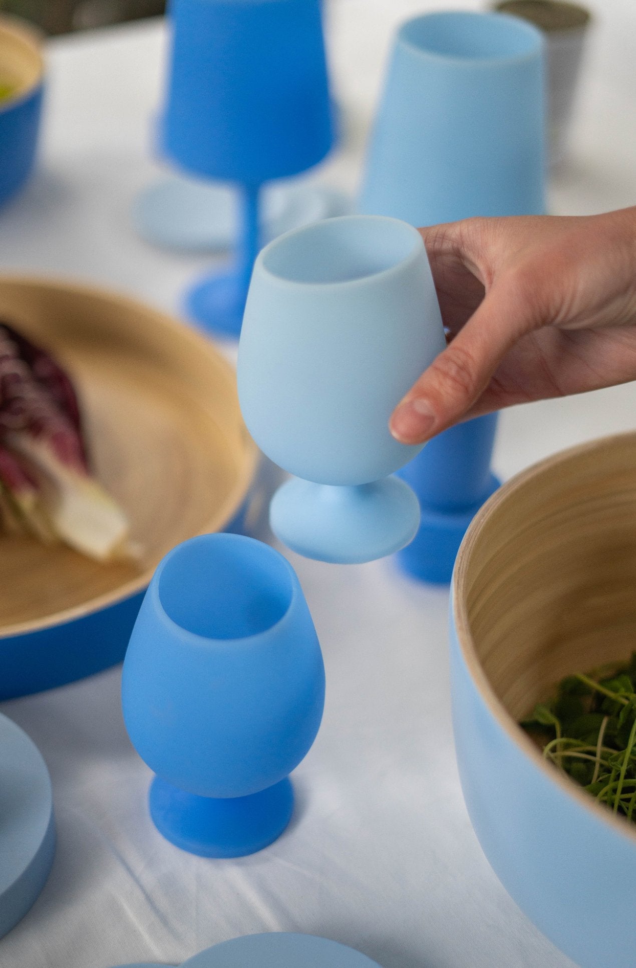 sky + kingfisher | stemm | silicone unbreakable wine glasses - porter green | style + sustainability