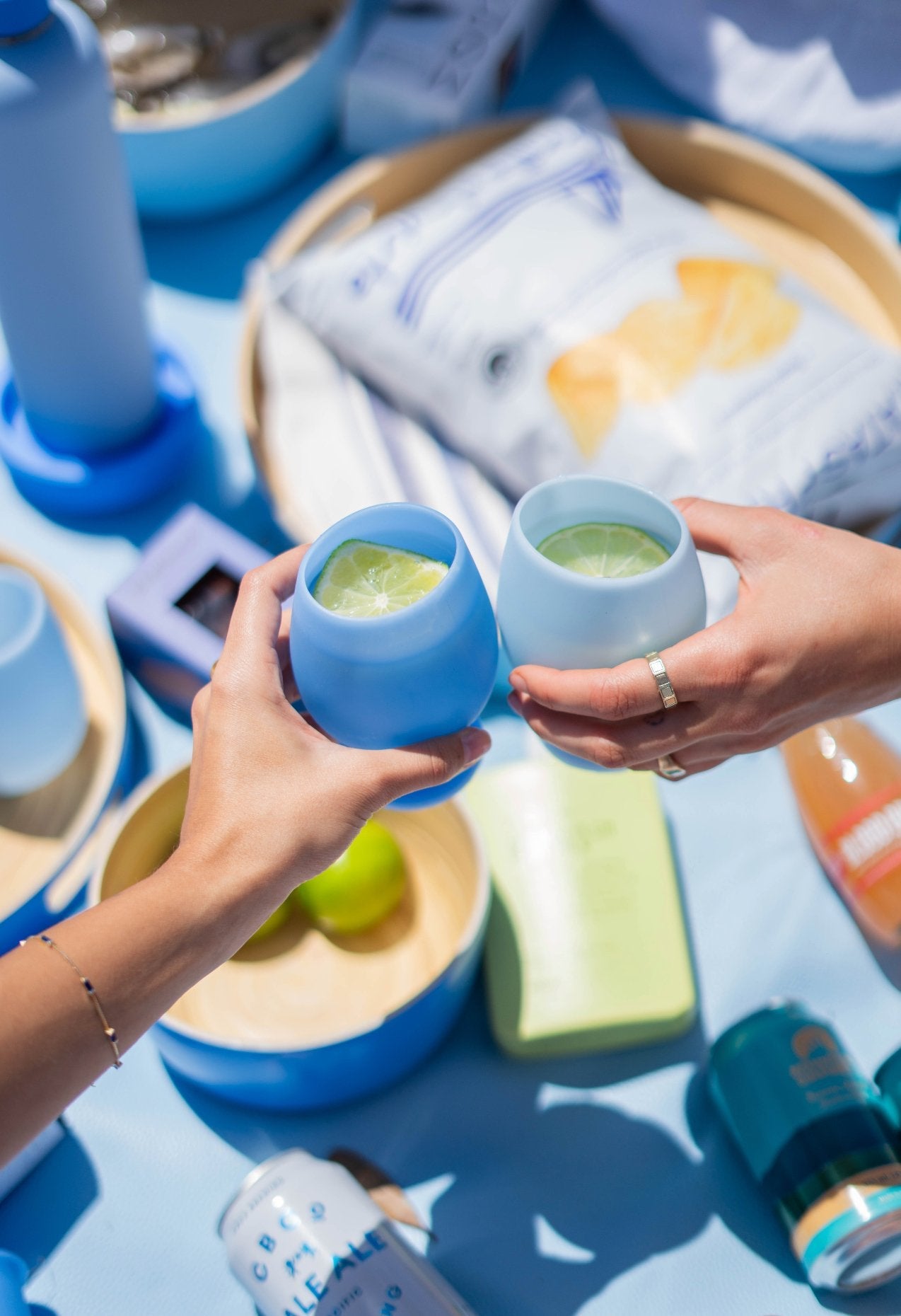 sky + kingfisher | stemm | silicone unbreakable wine glasses - porter green | style + sustainability