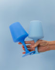 sky + kingfisher | swepp | silicone unbreakable wine glasses - porter green | style + sustainability