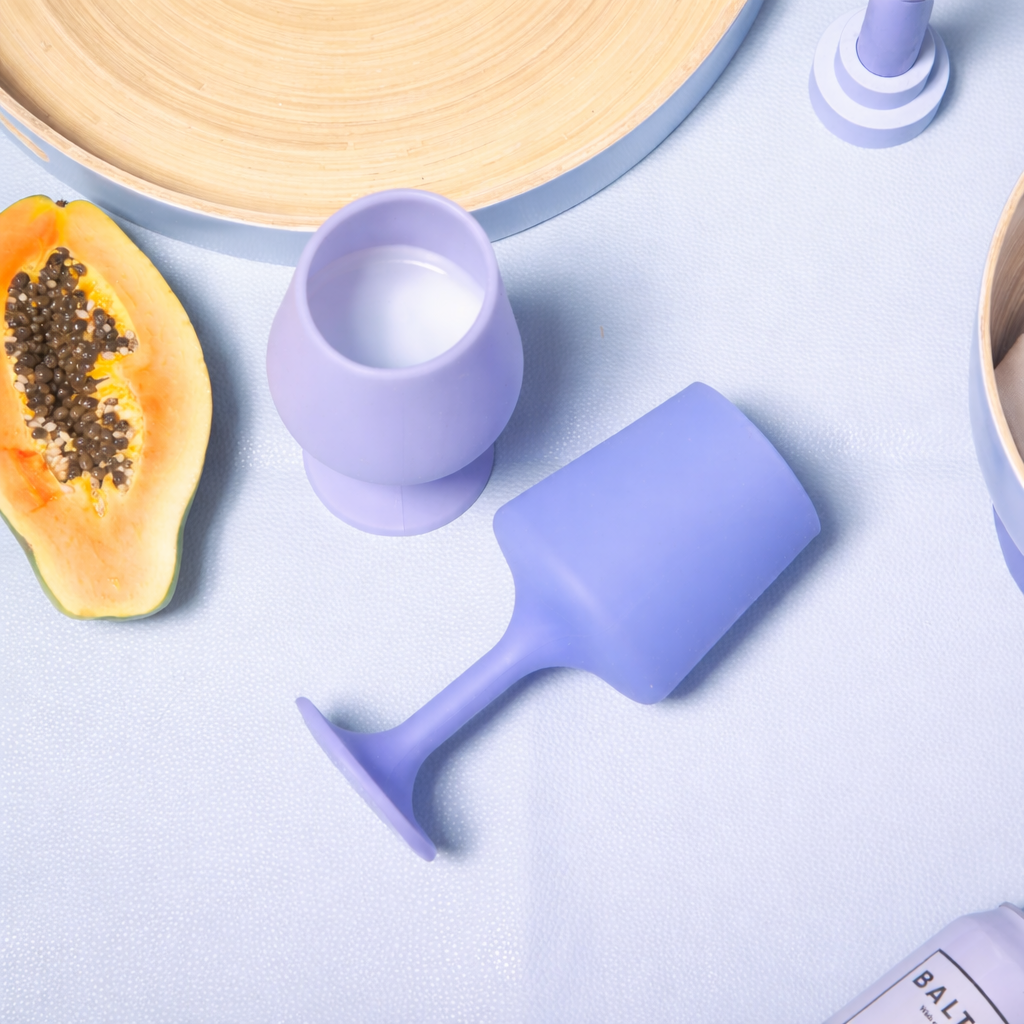 tanzanite + amethyst | swepp | silicone unbreakable wine glasses