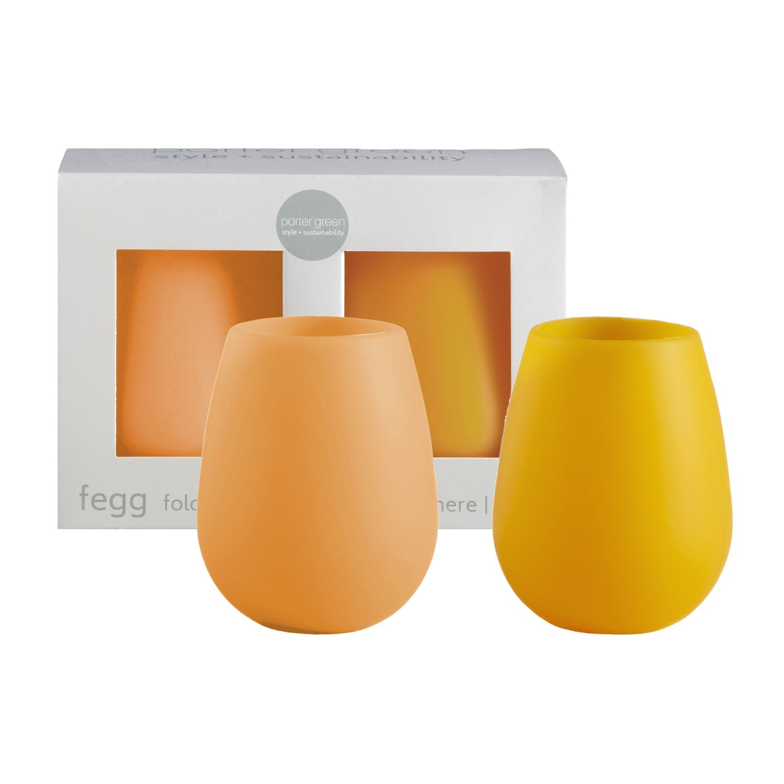 sunflower + apricot | fegg | silicone unbreakable glasses